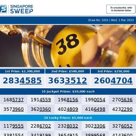 latest singapore sweep results